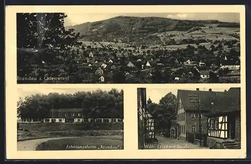 AK Brandau i. Odenwald, Erholungshotel Brandau und Wilhelm-Leuchner-Strasse