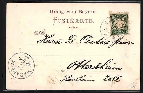 AK Dannenfels, Gasthaus Villa Donnersberg, Aussen- und Innenansicht
