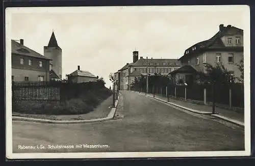 AK Rabenau i. Sa., Schulstrasse im Wasserturm