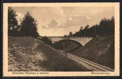 AK Kölpinsee, Partie an der Bismarckbrücke