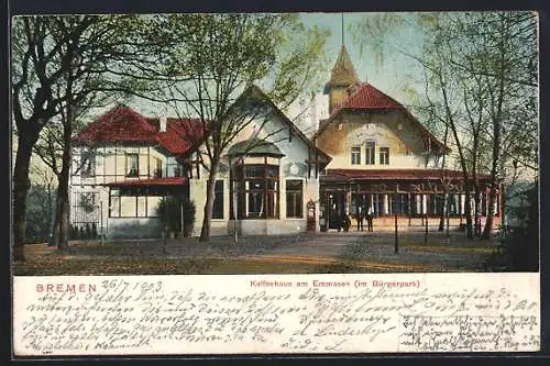 AK Bremen, Café am Emmasee im Bürgerpark