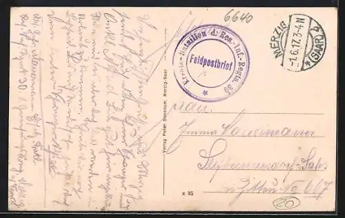 AK Merzig, Teilansicht der Ortschaft