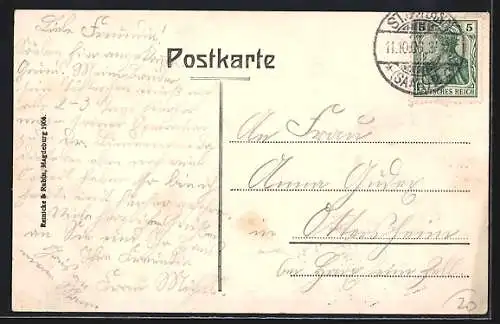 AK Saarbrücken, Partie am Kaiserl. Postamt
