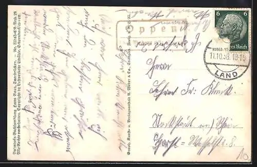 AK Saarbrücken, St. Arnual u. Schloss Halberg., Fliegeraufnahme