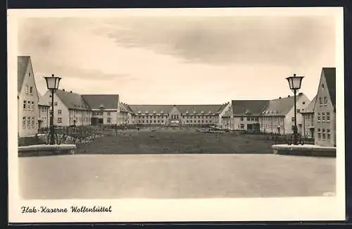 AK Wolfenbüttel, Flak-Kaserne, Blick vom Wirtschaftsgebäude