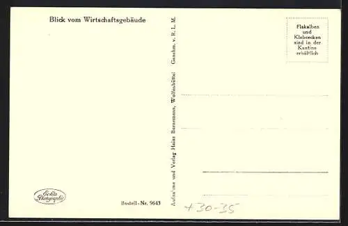 AK Wolfenbüttel, Flak-Kaserne, Blick vom Wirtschaftsgebäude