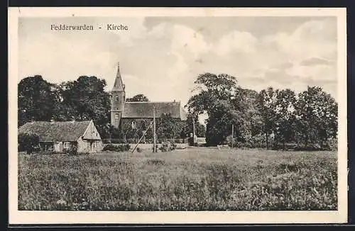 AK Fedderwarden, Blick zur Kirche