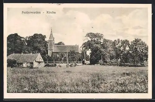 AK Fedderwarden, Blick auf die Kirche