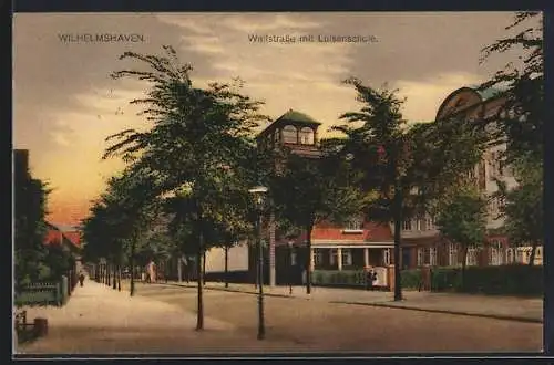 AK Wilhelmshaven, Wallstrasse mit Luisenschule