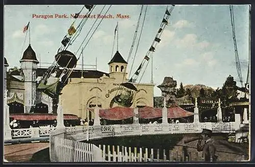 AK Nantasket Beach, MA, Paragon Park mit Kettenkarussell