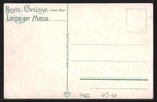 Künstler-AK Leipziger Messe, Die Wohnungsnot in Leipzig zur Messe