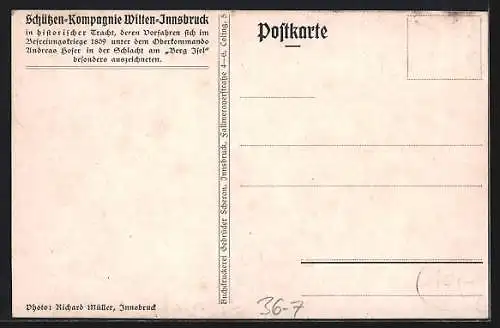 AK Wien, Katholikentag im September 1933-Schützen-Kompagnie Wilten-Innsbruck als Burgwache, Schutzengel