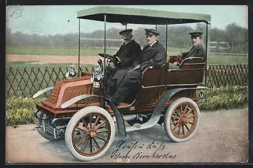 AK Auto De Dion Bouton (1902), Wagen mit Insassen