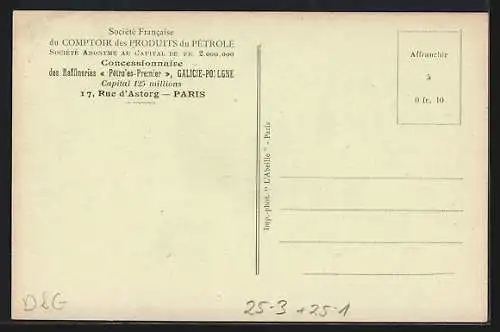 Künstler-AK Propulsol Huiles Minérales Supérieues, Société Francaise du Comptoir des Produits du Pétrole Paris, Lkw