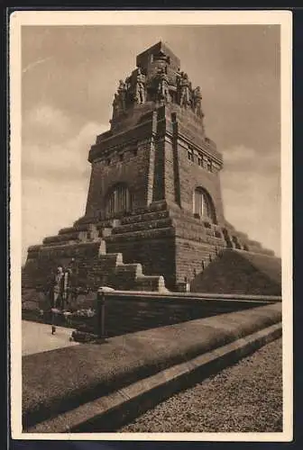 AK Leipzig, Völkerschlachtdenkmal. Ganzsache WHW Winterhilfswerk 1934 /35