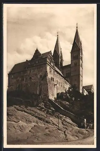 AK Quedlinburg, Schloss- und Stiftskirche, Ganzsache WHW Winterhilfswerk 1934 /35