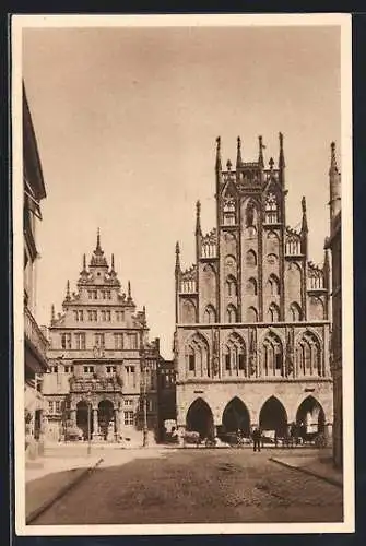 AK Münster, Rathaus, Ganzsache WHW Winterhilfswerk 1934 /35