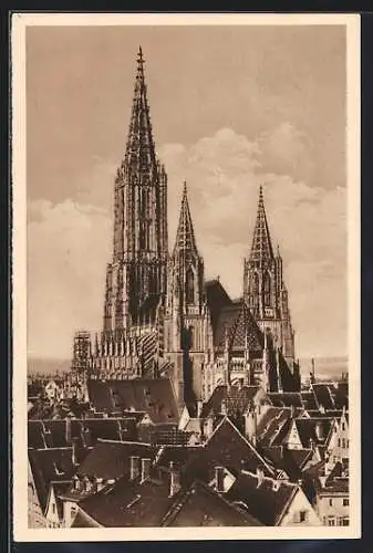 AK Ulm, Münster, Ganzsache WHW Winterhilfswerk 1934 /35