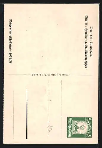 AK Frankfurt a. Main, Römerhöfchen, Ganzsache WHW Winterhilfswerk 1934 /35