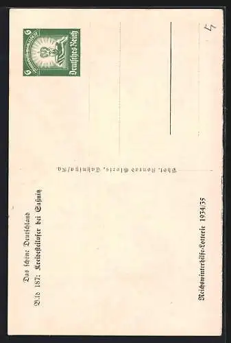 AK Sassnitz, Kreidesteilufer, Ganzsache WHW Winterhilfswerk 1934 /35