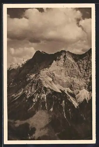 AK Blick auf die Zugspitze, Ganzsache WHW Winterhilfswerk 1934 /35