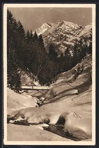 AK Rindalphorn im Allgäu, Winterlandschaft, Ganzsache WHW Winterhilfswerk 1934 /35