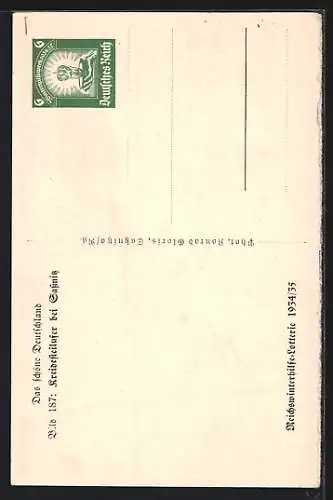 AK Sassnitz, Am Kreidesteilufer, Ganzsache WHW Winterhilfswerk 1934 /35