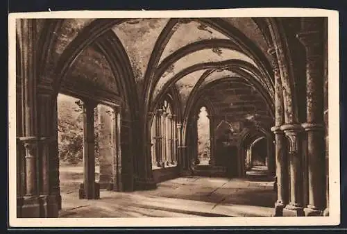 AK Kreuzgang Kloster Maulbronn, Ganzsache WHW Winterhilfswerk 1934 /35