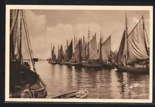 AK Warnemünde, Partie im Hafen, Ganzsache WHW Winterhilfswerk 1934 /35