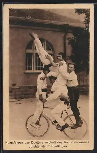 AK Reutlingen, Kunstfahren der Duettmannschaft des Radfahrervereins Lichtenstein