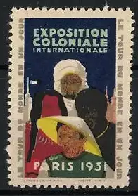 Reklamemarke Paris, Exposition Coloniale Internationale 1931, Internationale Ausstellung