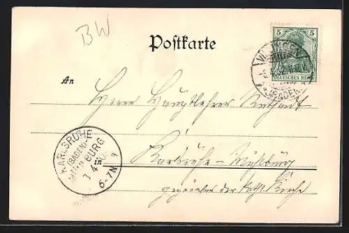 AK Villingen / Baden, Bezirksamt und Kriegerdenkmal