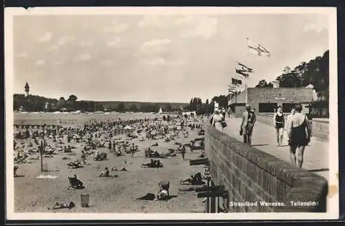 AK Berlin-Wannsee, Strandbad, Teilansicht