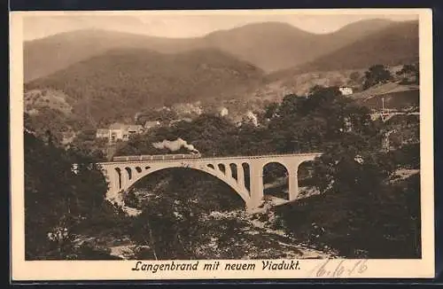 AK Langenbrand / Forbach, Teilansicht mit neuem Viadukt