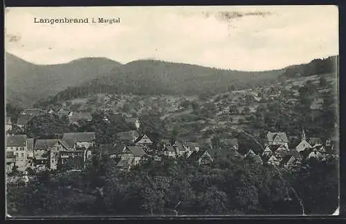 AK Langenbrand / Forbach, Blick ins Murgtal