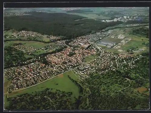 AK Frickenhausen / Württ., Ortsansicht vom Flugzeug aus