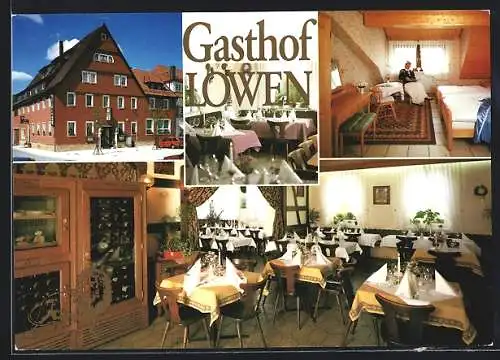 AK Dettingen / Urach, Gasthof Löwen, Bes. Familie Schairer, Innenansicht