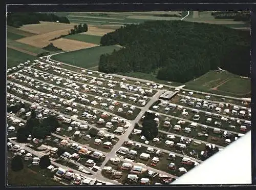 AK Westerheim / Württ., Alb-Camping Litz & Weller, Der Campingplatz vom Flugzeug aus