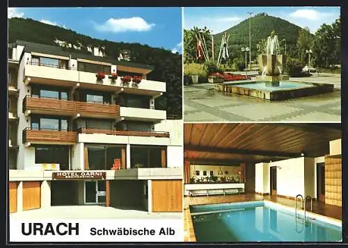 AK Urach /Schwäbische Alb, Hotel Garni Breitenstein, Bes. Familie Schuhmacher, Eichhaldestrasse