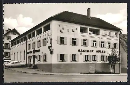 AK Dettingen / Hohenzollern, Gasthof Pension Adler, bes. J. Hellstern