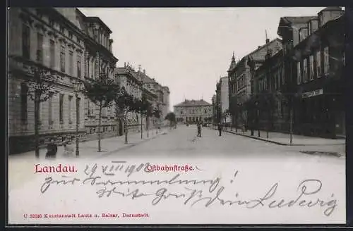 AK Landau / Pfalz, Blick in die Ostbahnhofstrasse