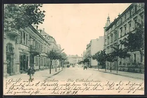 AK Landau / Pfalz, Partie in der Ostbahnstrasse