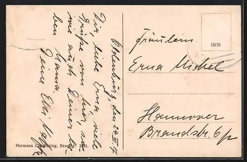 AK Oldenburg / O., Hafen mit Booten