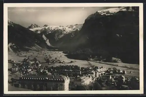 AK Engelberg, Ortsansicht mit Titlis und Spannörter