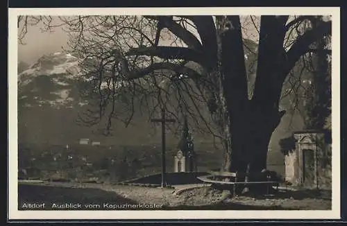 AK Altdorf, Ausblick vom Kapuzinerkloster auf den Ort