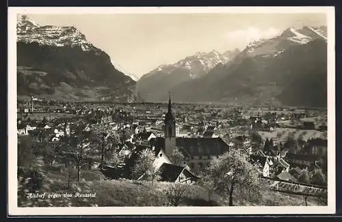 AK Altdorf, Ortsansicht gegen das Reusstal