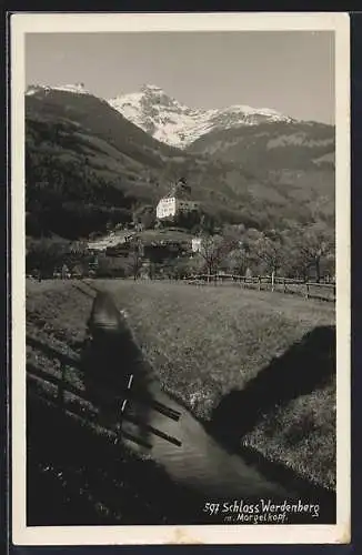 AK Werdenberg, Ortsansicht mit Schloss, Margelkopf und Graben