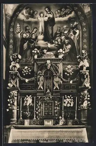 AK Benken /St. Gallen, Maria-Bildstein, Altar der Kirche