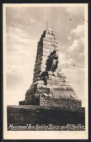 AK Grand Ballon, Monument aux Diables Bleus