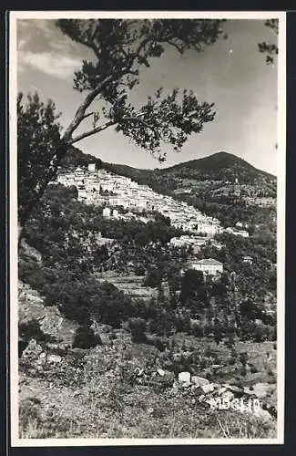 AK Moglio, Gesamtansicht mit Umgebung und Berg